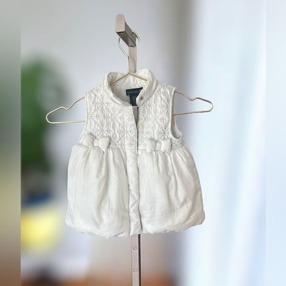 Cynthia Rowley Baby Infant Toddler Bow Winter Snow Puffer Vest Size 24 Months - Picture 2 of 13
